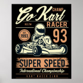 Poster Course vintage Go Kart (Devant)