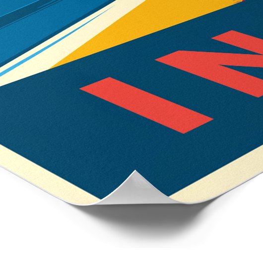 Poster Course vintage Indiana (Coin)