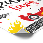 Poster Course Voiture Anniversaire Fête Deux Anniversaire (Coin)