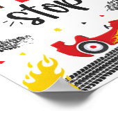 Poster Course Voiture Anniversaire fête Deux Fast Pit Sto (Coin)