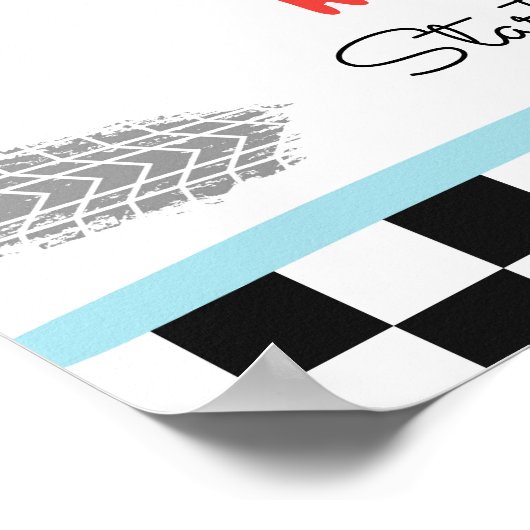 Poster Course Voiture Deux Fast Curious Boy Welcome Poste (Coin)