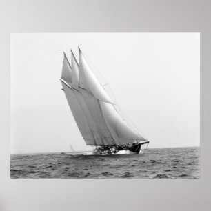 Poster Course Yacht Atlantique : 1904