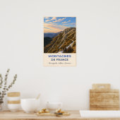 Poster Coursegoules, France – Mountain Peaks (Cuisine)