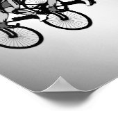 Poster Courses à vélo Argent (Coin)