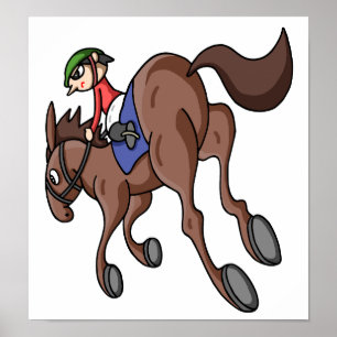 Poster Courses de chevaux.