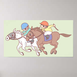Poster Courses de chevaux.