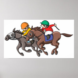 Poster Courses de chevaux.