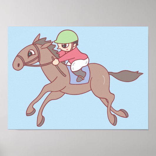 Poster Courses de chevaux. (Devant)