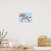 Poster Courses de chevaux. (Cuisine)
