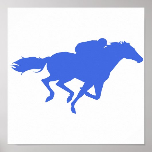 Poster Courses de chevaux Royal Blue (Devant)