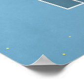 Poster Court de tennis illustré ci-dessus (Coin)