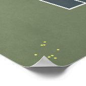 Poster Court de tennis illustré ci-dessus (Coin)