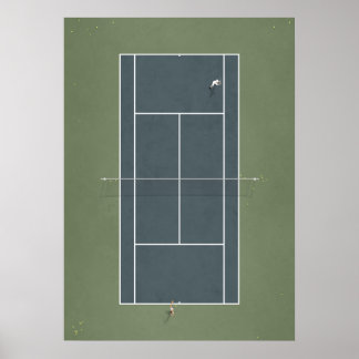 Poster Court de tennis illustré ci-dessus