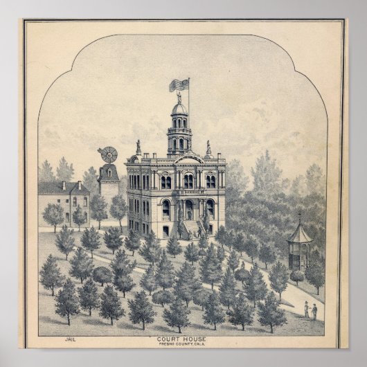 Poster Court House, Fresno (Devant)