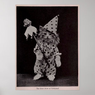 Poster Court Jester de Tabblyland Chat photo Vintage