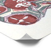 Poster Courtesan japonais Ukiyo-e avec des ornements de c (Coin)