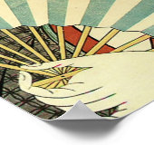Poster Courtisane avec éventail Ogi (Coin)