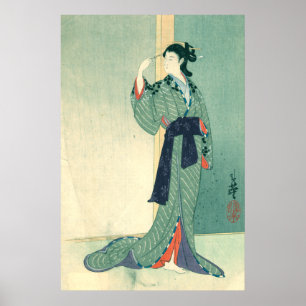 Poster Courtisane japonaise (toile)