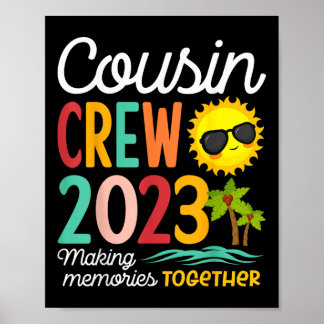 Poster Cousin Crew 2023 Summer Vacation Beach Voyage en f
