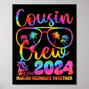 Poster Cousin Crew 2024 Summer Vacation Beach Voyage en f