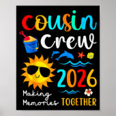 Poster Cousin Crew 2026 Summer Vacation Beach Family Trip (Devant)