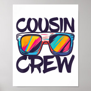 Poster Cousin Crew Chemise Adultes Enfants Correspondant