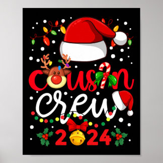Poster Cousin Crew Noël Père Noël Enfants Garçons Fille F