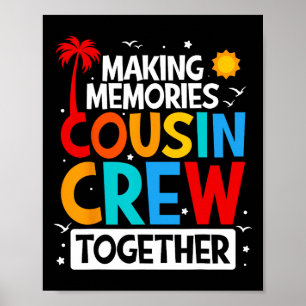 Poster Cousin Crew Summer Vacances Plage Voyages en famil