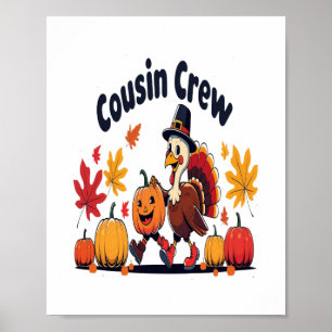 Poster Cousin Crew Thanksgiving Citrouille