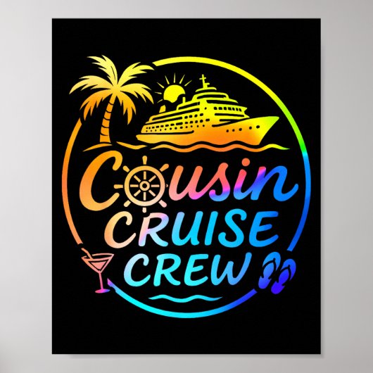 Poster Cousin Cruise Crew Trocal Summer Vacation Matching (Devant)