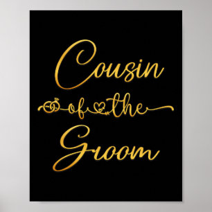 Poster Cousin De La Groom Mariage Idée Pour Lui