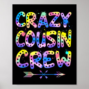 Poster Cousin de vacances déjanté au teint multicolore