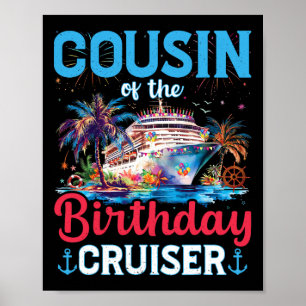 Poster Cousin du croiseur d'anniversaire Funny Cruise Ann