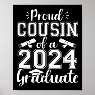 Poster Cousin D'Un Cl De 2024 Gradué Diplômé Supérieur