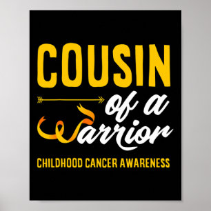 Poster Cousin d'un guerrier Sensibilisation au cancer inf