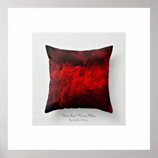 Poster Coussin de jet imprimé Dark Red Art 3.0 (Devant)