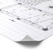 Poster Coussin de table billard 1856 Brevet Art - Lined (Coin)