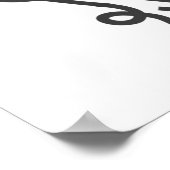 Poster Couteau alimentaire et fourche moderne gris et bla (Coin)