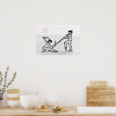 Poster couteau contre poteau (Cuisine)