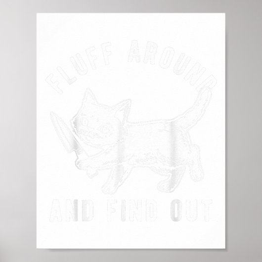 Poster Couteau De Chat Fluff Autour Et Découvrez _1 (Devant)