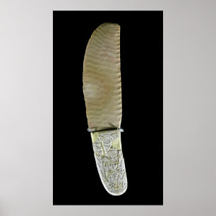 Poster Couteau sculpté avec des scènes de bataille