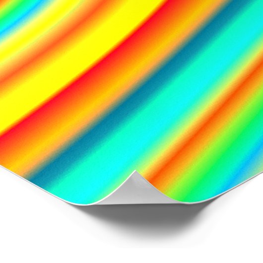Poster Coutume psychédélique fractale colorée (Coin)