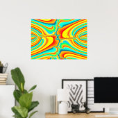 Poster Coutume psychédélique fractale colorée (Bureau à domicile)