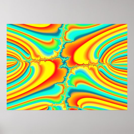 Poster Coutume psychédélique fractale colorée (Devant)