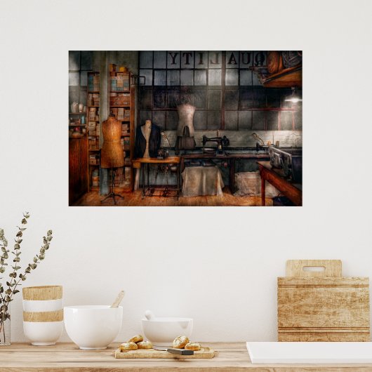 Poster Couture - Industrie - Linge de qualité (Cuisine)