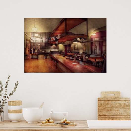 Poster Couture - Industrielle - Vêtements sur mesure (Cuisine)