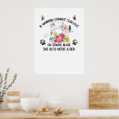 Poster Couture | Une Femme Ne Peut Survivre Seule À La Co (Cuisine)