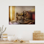 Poster Couture - Une machine à coudre noire et blanche (Cuisine)