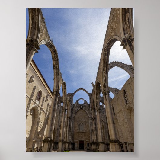 Poster Couvent du Carmo à Lisbonne (Devant)