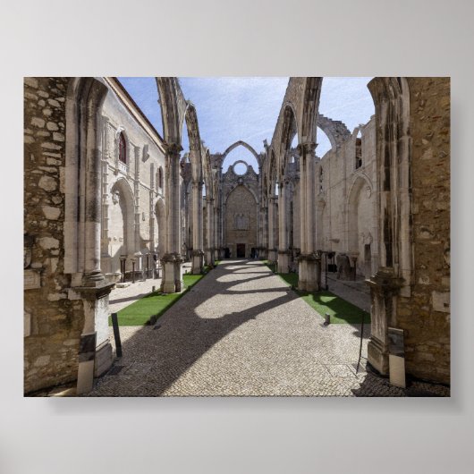 Poster Couvent du Carmo à Lisbonne (Devant)